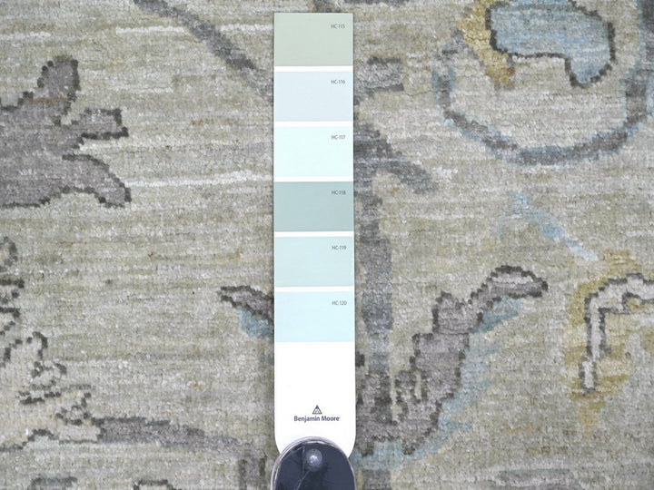 8'0" x 9'8" New Hand Knotted Green Wool Rectangle Oriental Rug - MOA10222677