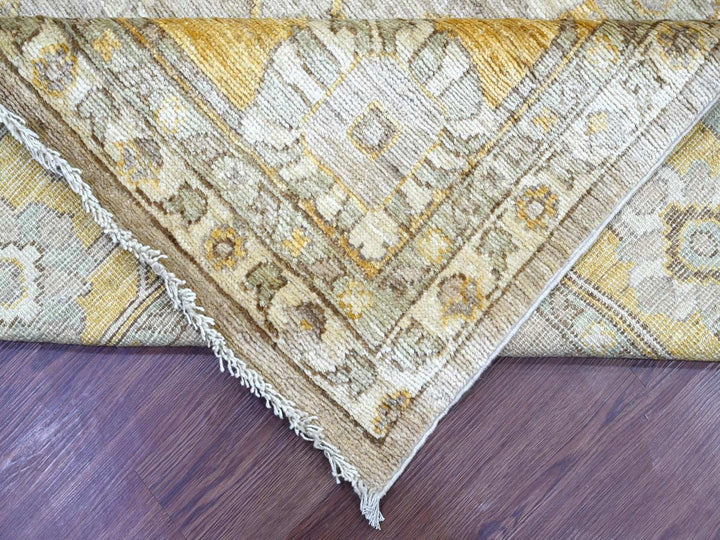 8'2" x 9'11" New Hand Knotted Brown Wool Rectangle Oriental Rug - MOA10222678