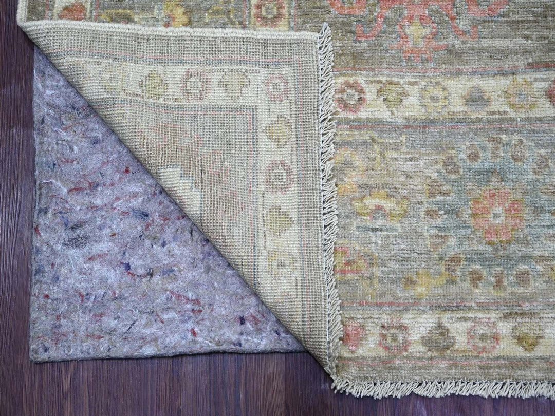 7'11" x 9'4" New Hand Knotted Brown Wool Rectangle Oriental Rug - MOA10222679
