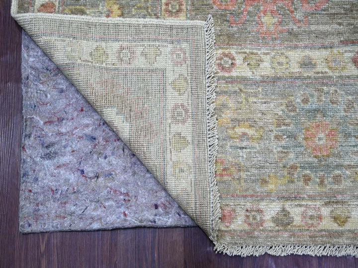 7'11" x 9'4" New Hand Knotted Brown Wool Rectangle Oriental Rug - MOA10222679