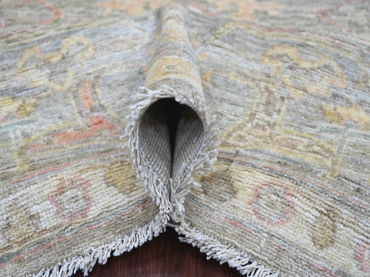 7'11" x 9'4" New Hand Knotted Brown Wool Rectangle Oriental Rug - MOA10222679