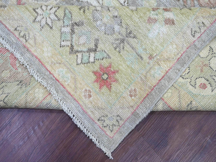 7'10" x 9'8" New Hand Knotted Grey Wool Rectangle Oriental Rug - MOA10222680