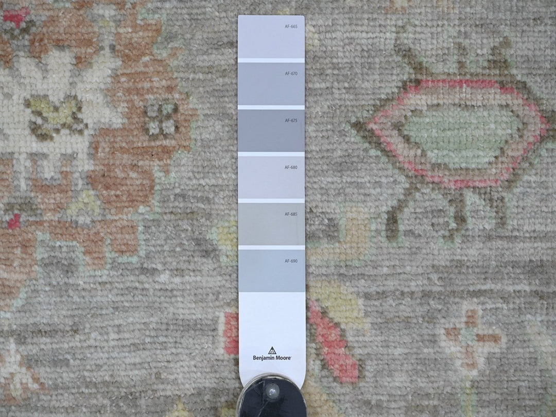 7'10" x 9'8" New Hand Knotted Grey Wool Rectangle Oriental Rug - MOA10222680