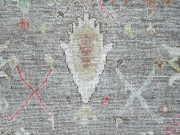 7'10" x 9'8" New Hand Knotted Grey Wool Rectangle Oriental Rug - MOA10222680