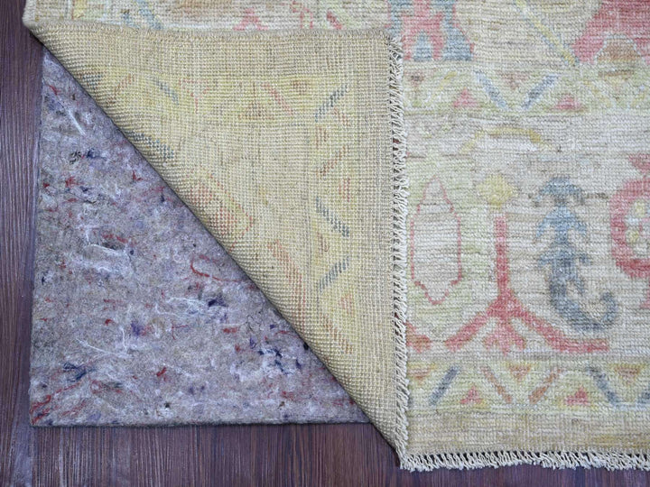 7'11" x 9'6" New Hand Knotted Green Wool Rectangle Oriental Rug - MOA10222681