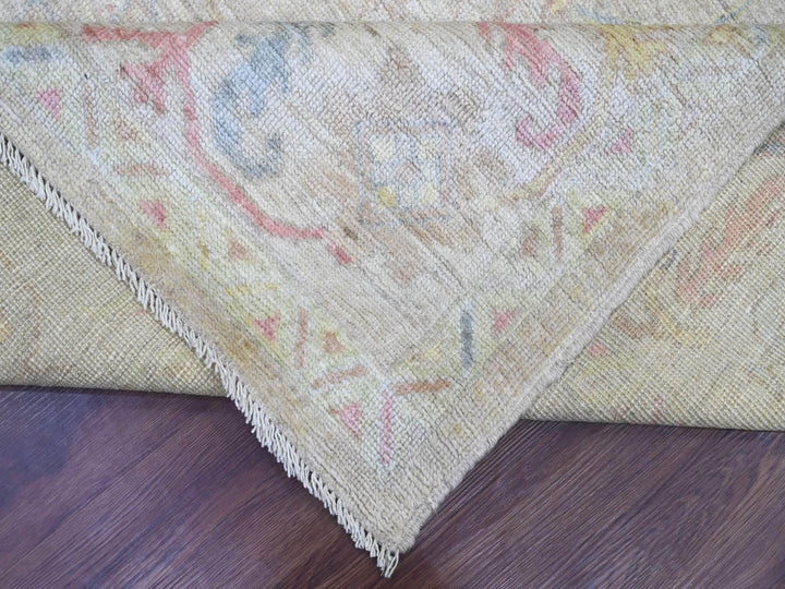 7'11" x 9'6" New Hand Knotted Green Wool Rectangle Oriental Rug - MOA10222681