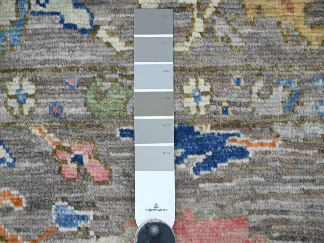 7'10" x 7'11" New Hand Knotted Grey Wool Square Oriental Rug - MOA10222682