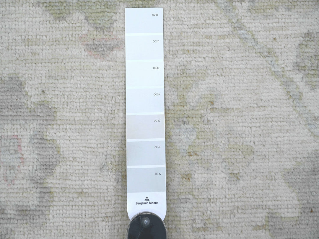7'11" x 9'10" New Hand Knotted Ivory Wool Rectangle Oriental Rug - MOA10222683