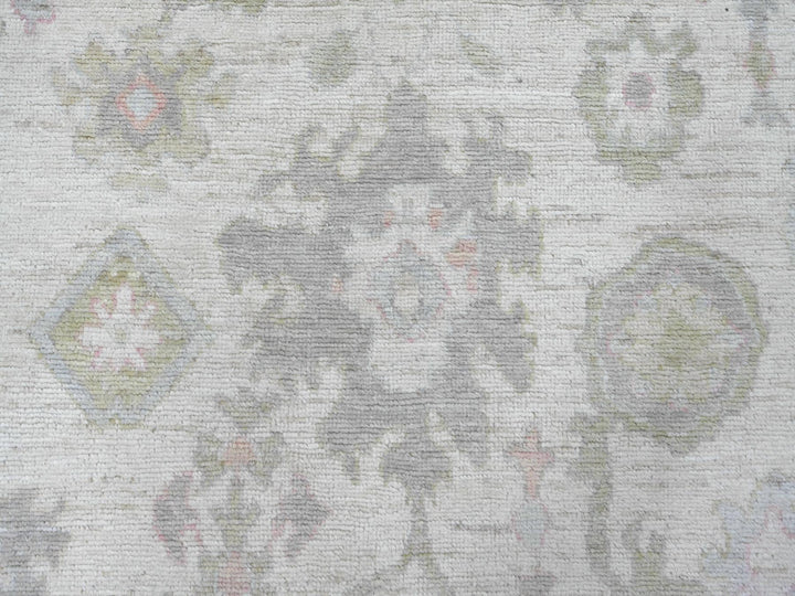 7'11" x 9'10" New Hand Knotted Ivory Wool Rectangle Oriental Rug - MOA10222683