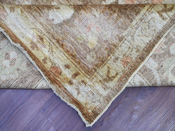 8'11" x 11'10" New Hand Knotted Brown Wool Rectangle Oriental Rug - MOA10222686
