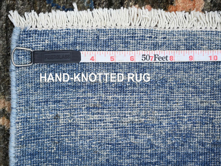 5'10" x 9'2" New Hand Knotted Grey Wool Rectangle Oriental Rug - MOA10222689