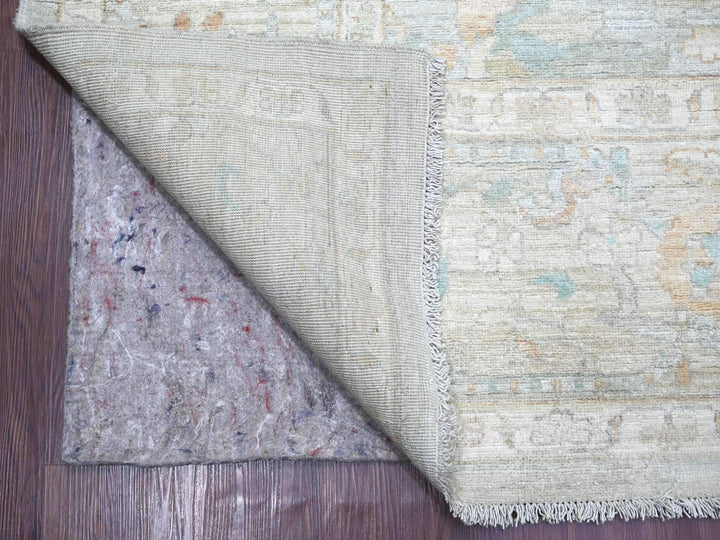8'11" x 12'0" New Hand Knotted Grey Wool Rectangle Oriental Rug - MOA10222690