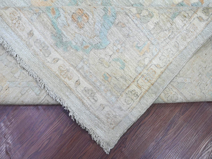 8'11" x 12'0" New Hand Knotted Grey Wool Rectangle Oriental Rug - MOA10222690