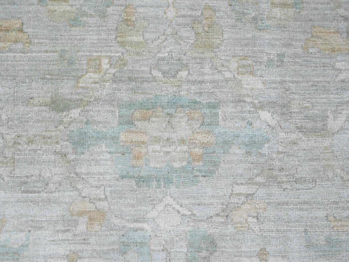 8'11" x 12'0" New Hand Knotted Grey Wool Rectangle Oriental Rug - MOA10222690