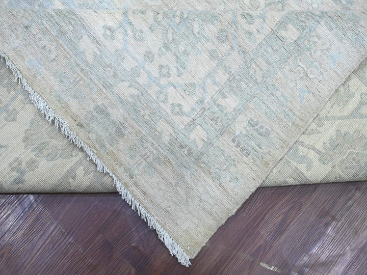 9'11" x 13'6" New Hand Knotted Grey Wool Rectangle Oriental Rug - MOA10222692