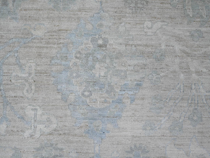 9'11" x 13'6" New Hand Knotted Grey Wool Rectangle Oriental Rug - MOA10222692