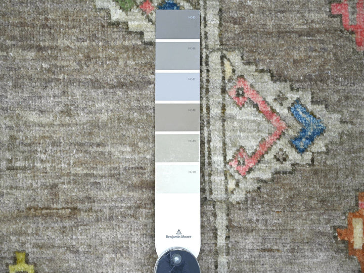 10'1" x 13'8" New Hand Knotted Grey Wool Rectangle Oriental Rug - MOA10222696