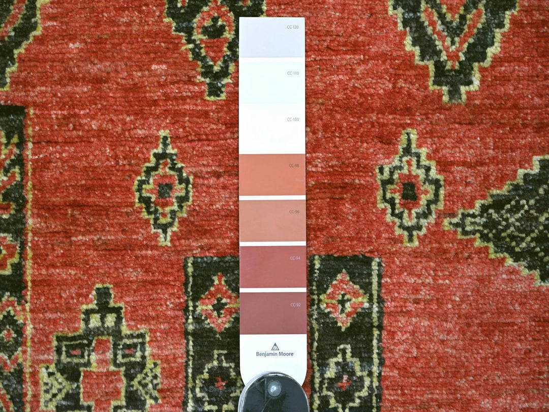 6'1" x 8'11" New Hand Knotted Red Wool Rectangle Oriental Rug - MOA10222697