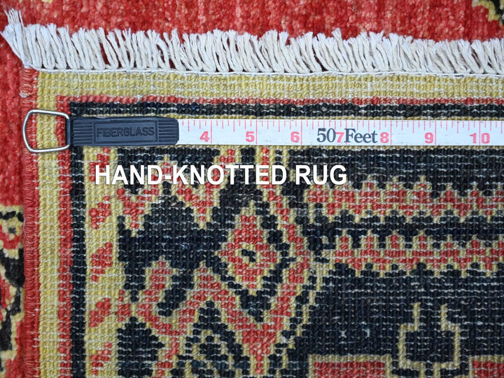 6'1" x 8'11" New Hand Knotted Red Wool Rectangle Oriental Rug - MOA10222697