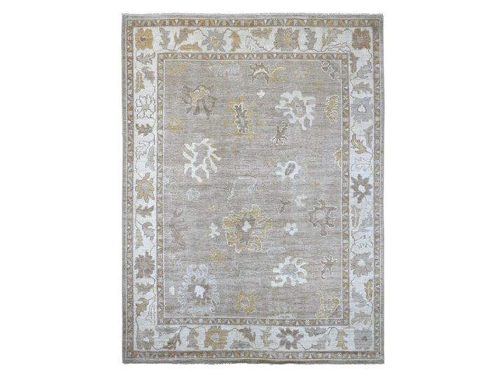 8'10" x 11'8" New Hand Knotted Brown Wool Rectangle Oriental Rug - MOA10222698