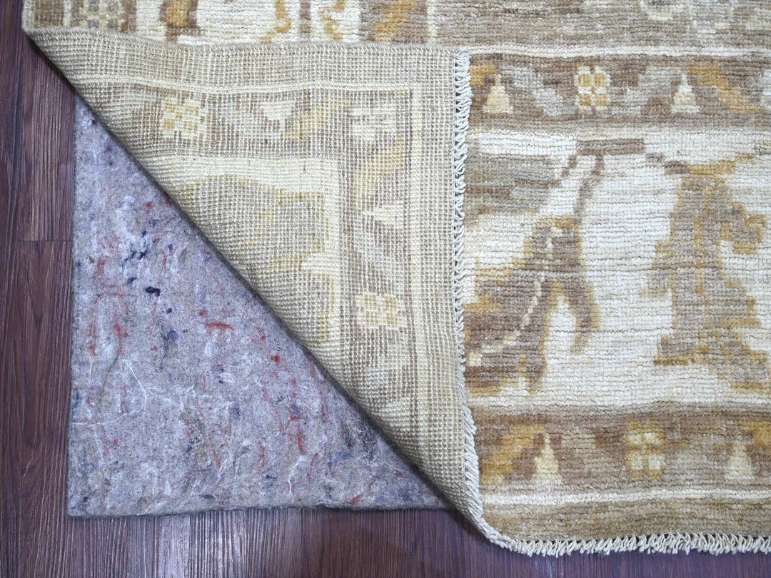 8'10" x 11'8" New Hand Knotted Brown Wool Rectangle Oriental Rug - MOA10222698