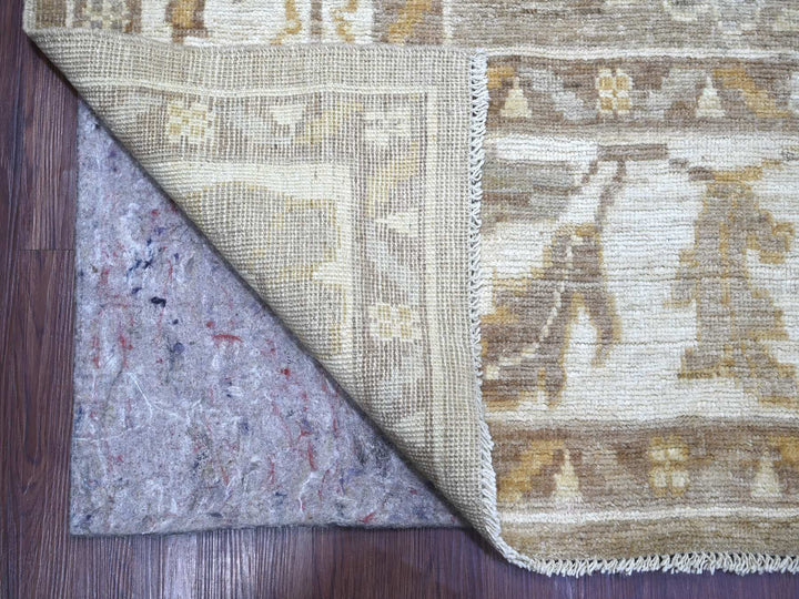 8'10" x 11'8" New Hand Knotted Brown Wool Rectangle Oriental Rug - MOA10222698