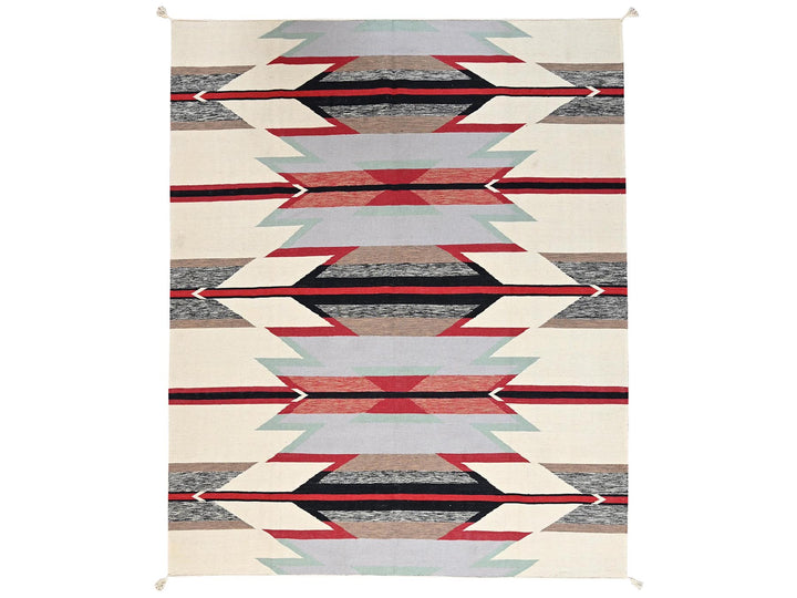8'2" x 10'0" New Hand Woven Ivory Wool Rectangle Oriental Rug - MOA1022269