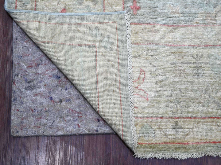 9'2" x 11'11" New Hand Knotted Grey Wool Rectangle Oriental Rug - MOA10222701