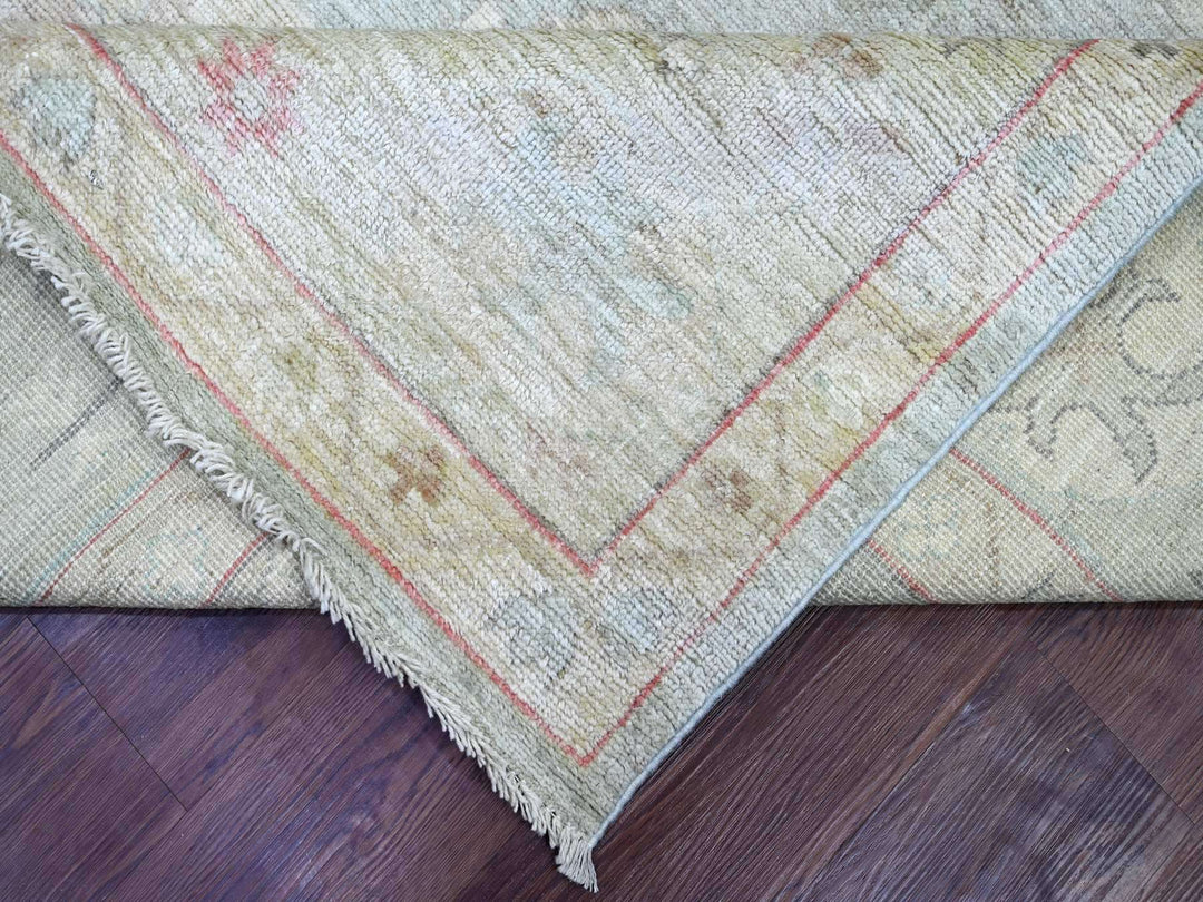 9'2" x 11'11" New Hand Knotted Grey Wool Rectangle Oriental Rug - MOA10222701