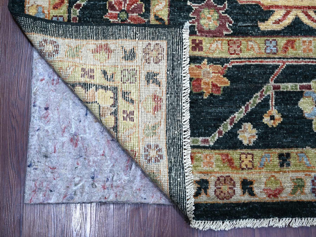 9'3" x 11'8" New Hand Knotted Green Wool Rectangle Oriental Rug - MOA10222702