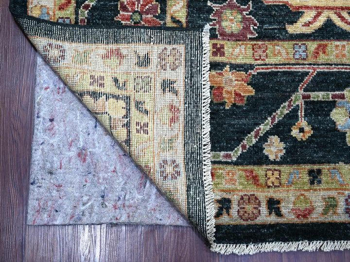 9'3" x 11'8" New Hand Knotted Green Wool Rectangle Oriental Rug - MOA10222702
