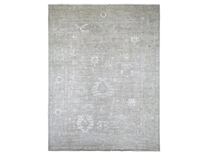 9'0" x 11'8" New Hand Knotted Brown Wool Rectangle Oriental Rug - MOA10222703
