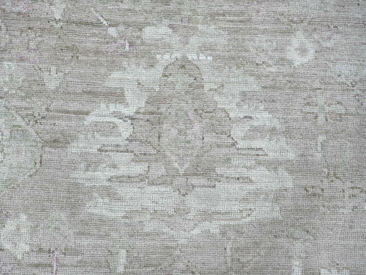 9'0" x 11'8" New Hand Knotted Brown Wool Rectangle Oriental Rug - MOA10222703