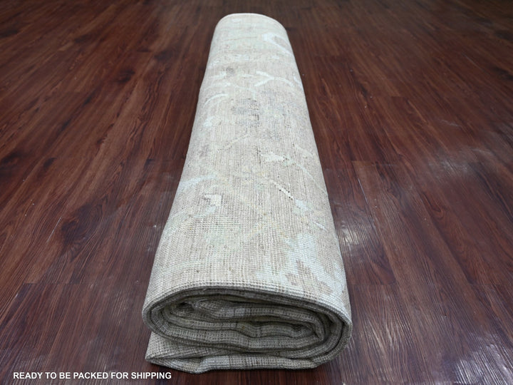 9'0" x 11'8" New Hand Knotted Brown Wool Rectangle Oriental Rug - MOA10222703