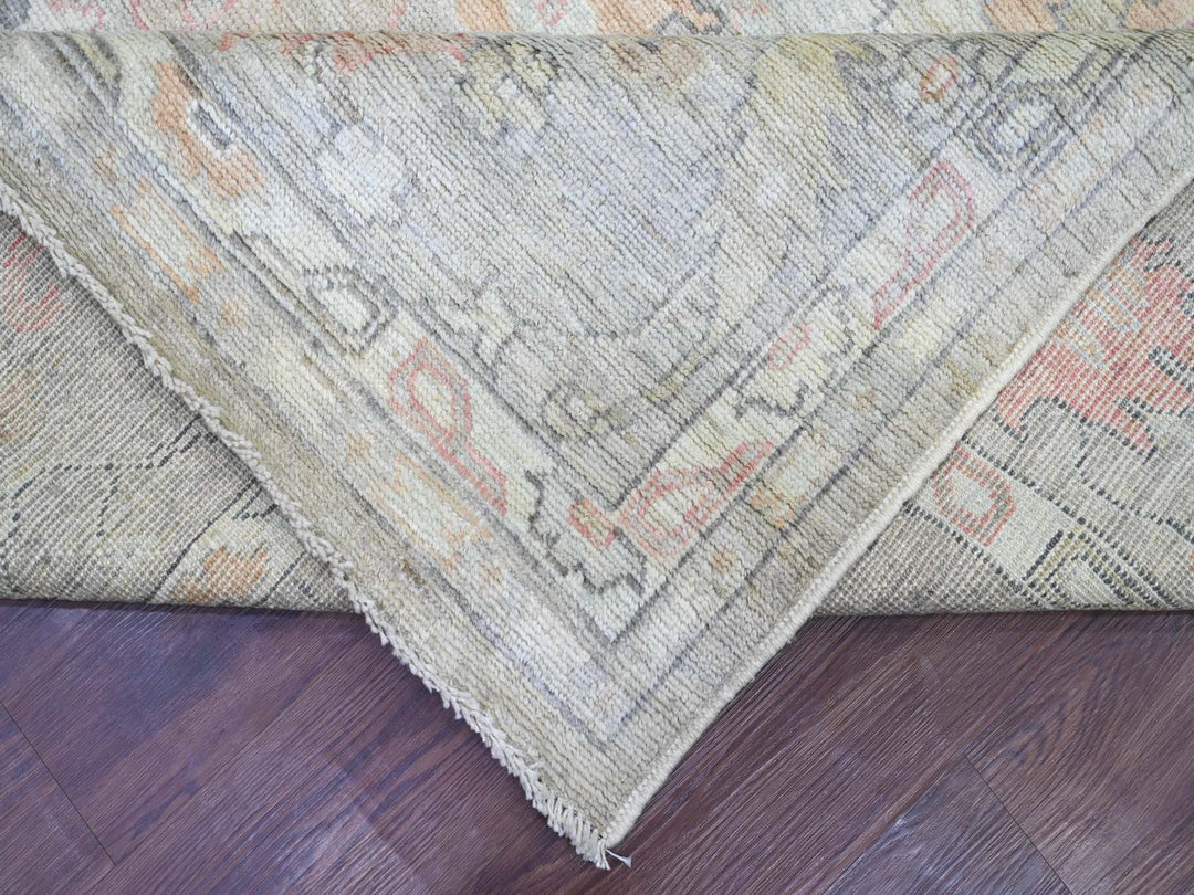 8'8" x 11'11" New Hand Knotted Grey Wool Rectangle Oriental Rug - MOA10222705
