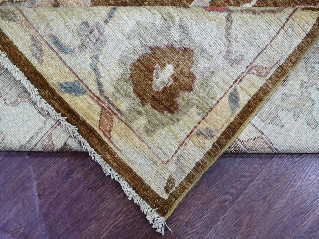 8'1" x 9'8" New Hand Knotted Brown Wool Rectangle Oriental Rug - MOA10222706