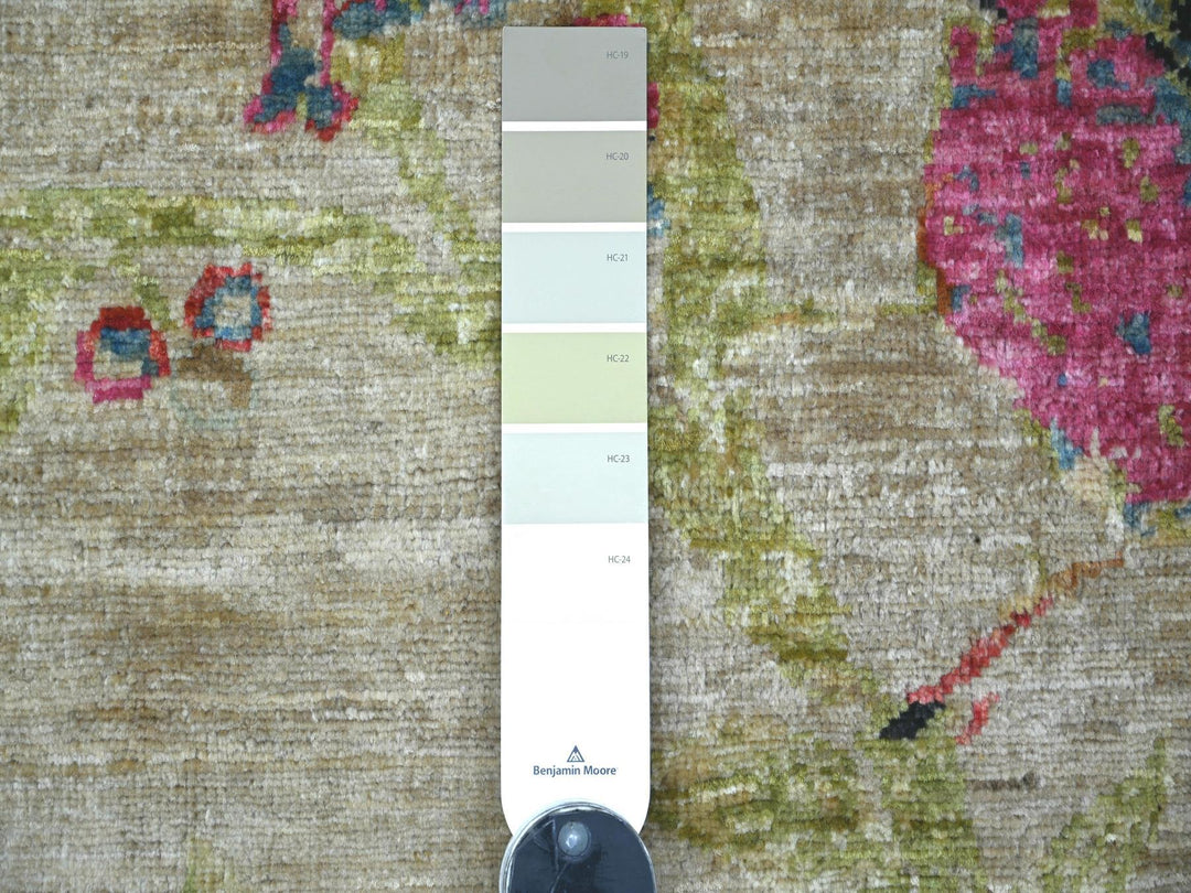 1'11" x 3'0" New Hand Knotted Beige Wool Rectangle Oriental Rug - MOA10222711