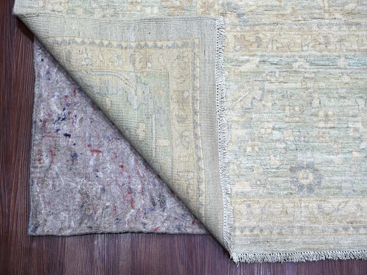 9'10" x 13'10" New Hand Knotted Grey Wool Rectangle Oriental Rug - MOA10222713