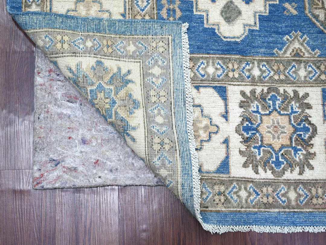 5'10" x 8'9" New Hand Knotted Blue Wool Rectangle Oriental Rug - MOA10222717
