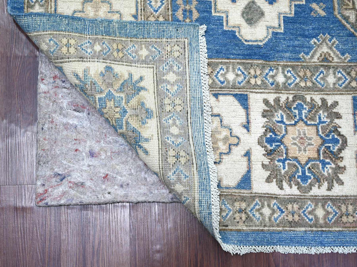 5'10" x 8'9" New Hand Knotted Blue Wool Rectangle Oriental Rug - MOA10222717