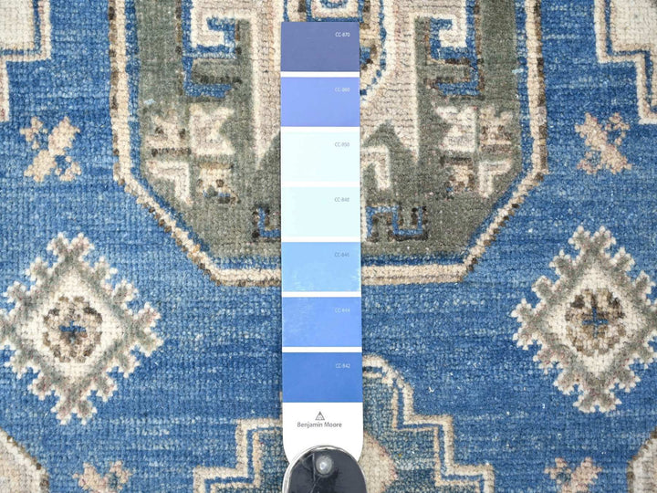 5'10" x 8'9" New Hand Knotted Blue Wool Rectangle Oriental Rug - MOA10222717