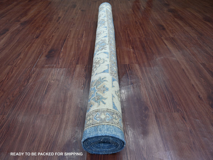 5'10" x 8'9" New Hand Knotted Blue Wool Rectangle Oriental Rug - MOA10222717