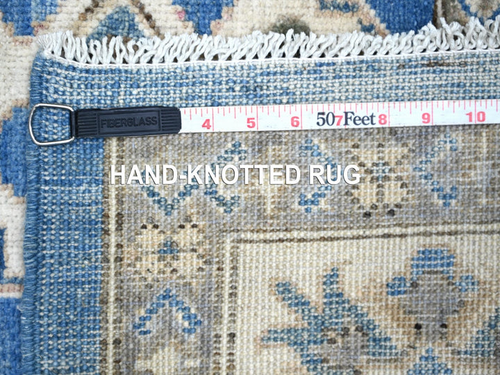 5'10" x 8'9" New Hand Knotted Blue Wool Rectangle Oriental Rug - MOA10222717