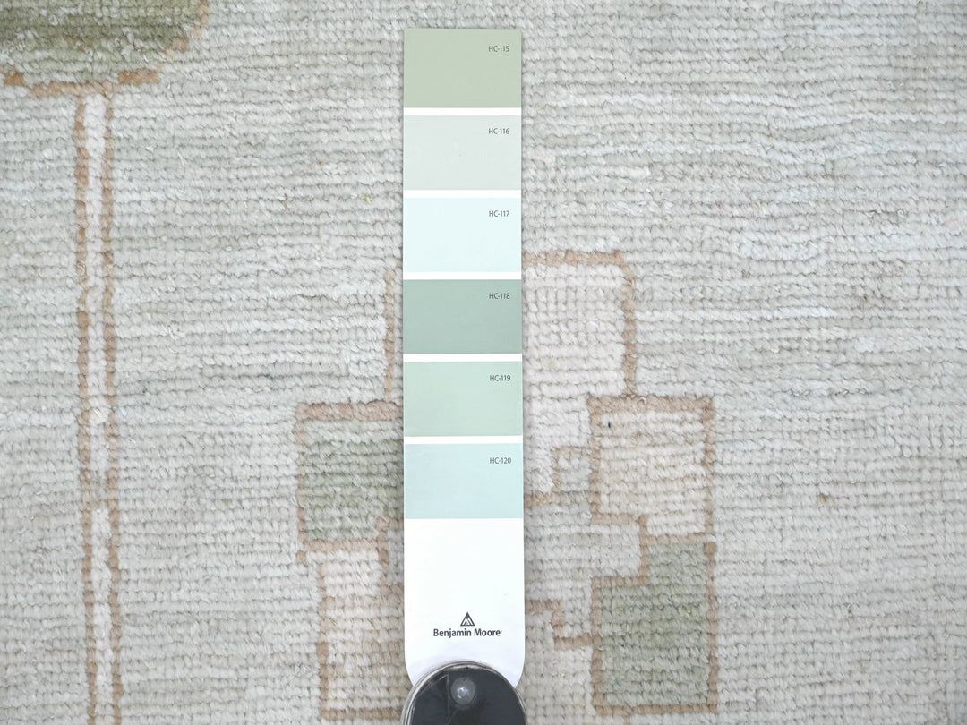 12'0" x 15'7" New Hand Knotted Green Wool Rectangle Oriental Rug - MOA10222719