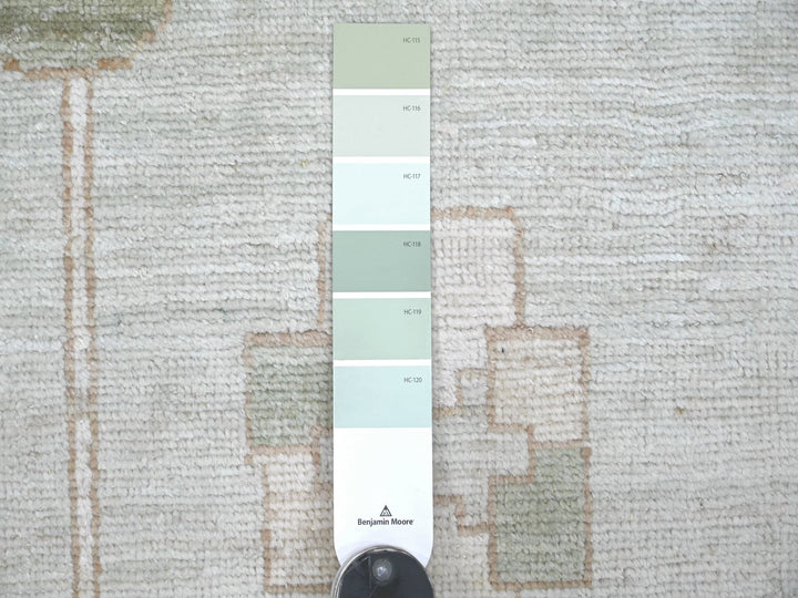 12'0" x 15'7" New Hand Knotted Green Wool Rectangle Oriental Rug - MOA10222719