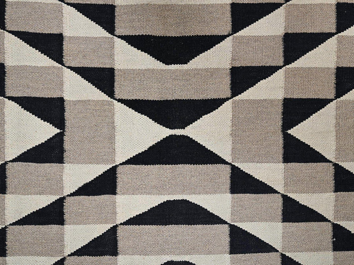 8'11" x 11'10" New Hand Woven Brown Wool Rectangle Oriental Rug - MOA1022271