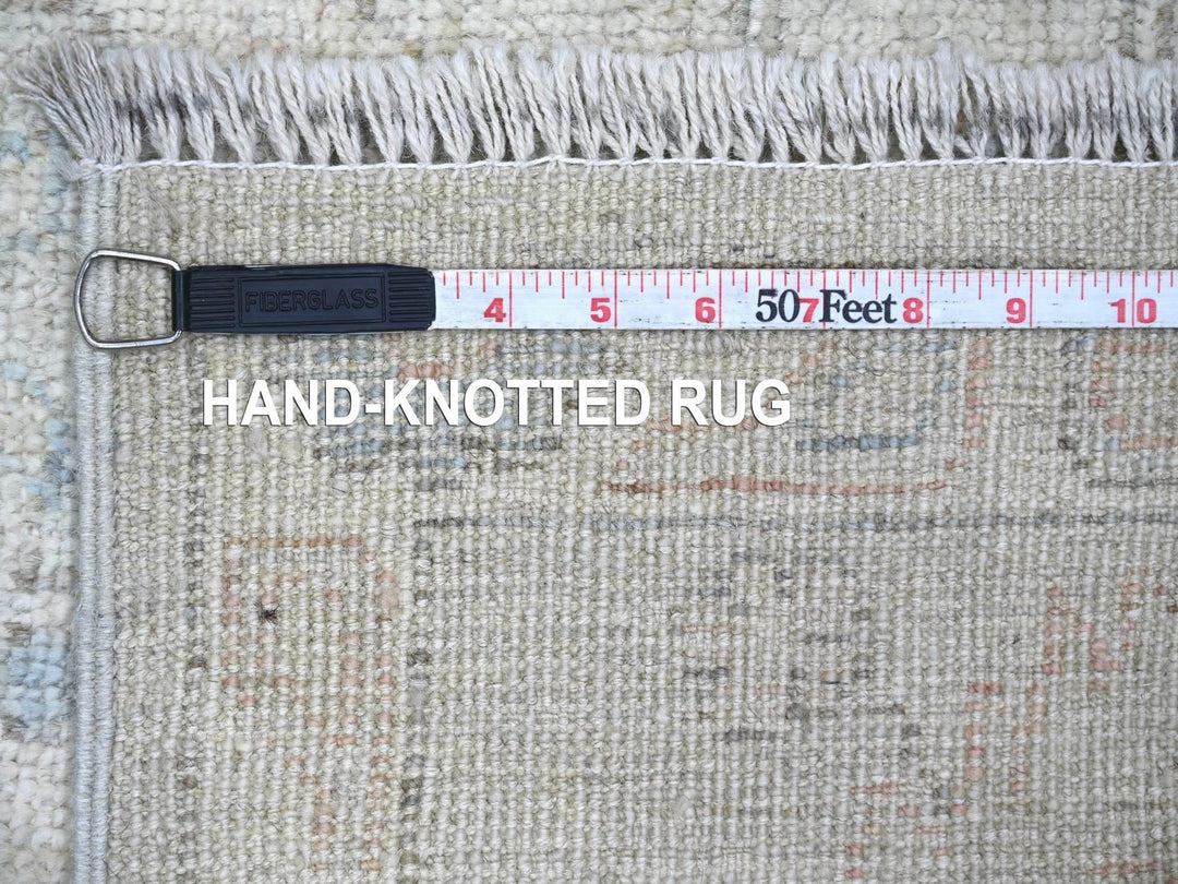 6'1" x 8'10" New Hand Knotted Grey Wool Rectangle Oriental Rug - MOA10222721