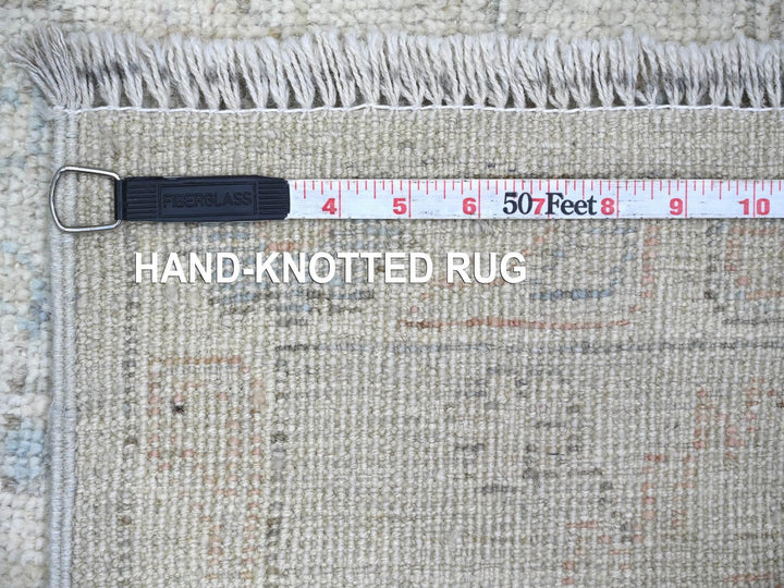 6'1" x 8'10" New Hand Knotted Grey Wool Rectangle Oriental Rug - MOA10222721