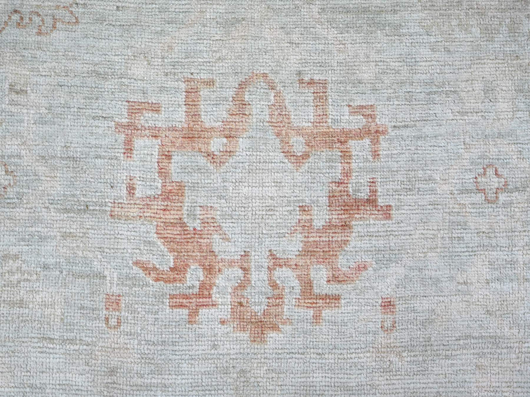 8'9" x 11'8" New Hand Knotted Green Wool Rectangle Oriental Rug - MOA10222722