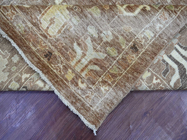 9'6" x 11'8" New Hand Knotted Brown Wool Rectangle Oriental Rug - MOA10222724